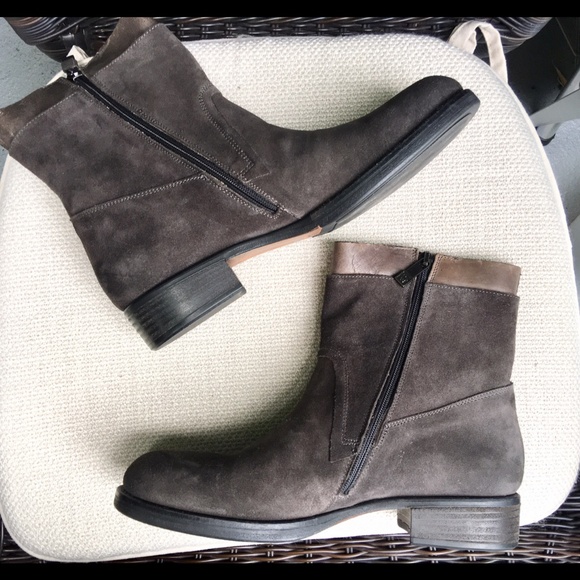 Alberto Fermani Olive Brown Suede Ankle Boots Booties - Picture 2 of 12